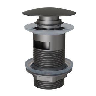 Донный клапан для раковины с переливом Knotlor BM9011GM, оружейная сталь